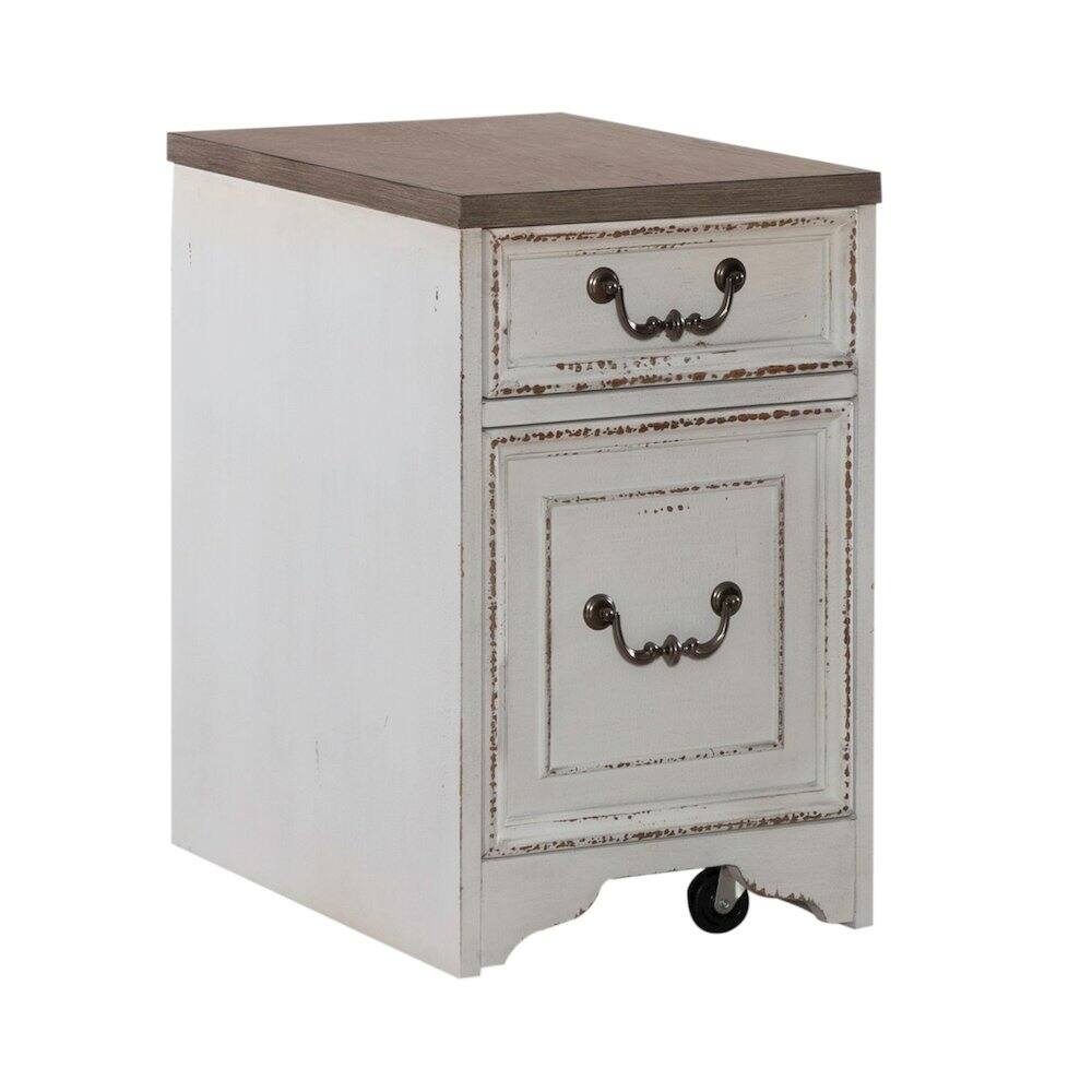 Alt View 2. Liberty Furniture Industries - Magnolia Manor Mobile File in Antique White - White.