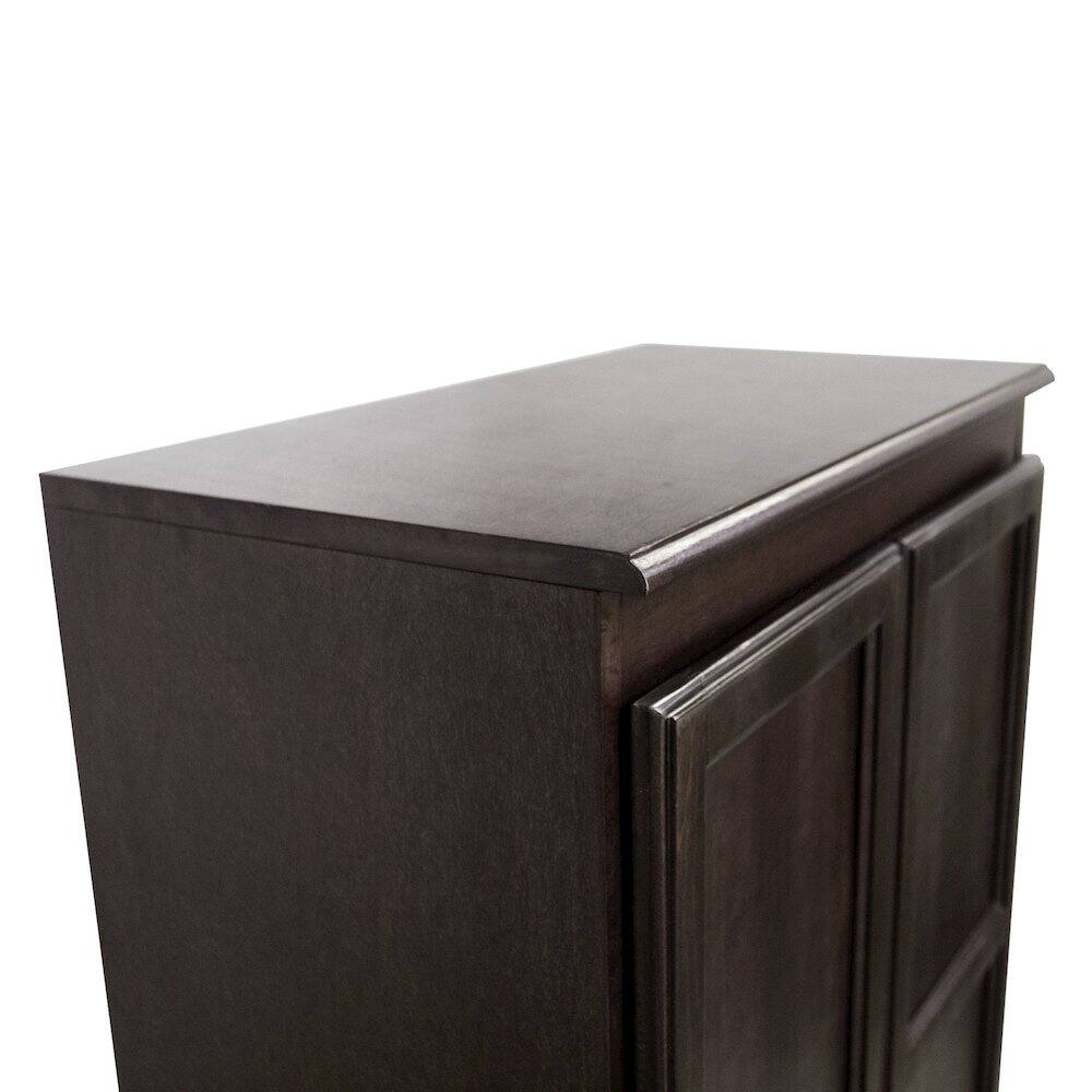 Alt View 1. Concepts in Wood - Multi use Storage Cabinet 4 Shelves Espresso Finish - Brown.