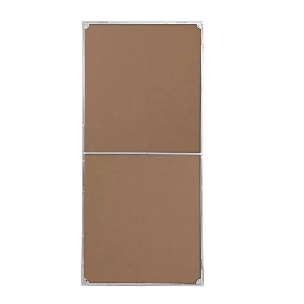 Angle. Elegant Decor - Metal frame rectangle mirror 30 inch in silver - Silver.