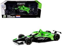 Greenlight - Dallara IndyCar #21 Rinus VeeKay "Risk On International" Ed Carpenter Racing "NTT IndyCar Series" (2024) 1/18 Diecast - Green,Black