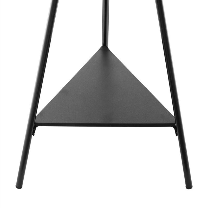 Alt View 3. ALEXOUN - 19.5" x 16.7" x 70.5" Freestanding Coat Rack with 2 Shelves & 6 Hooks - Carbon Steel, Stable and Anti-Tipping, - Black.