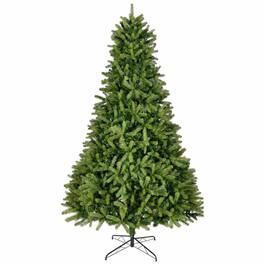 RYHNUYNE - 9FT Unlit Artificial Christmas Tree With 2576 Mixed PE and PVC Tips, Hinged Spruce Branches and Metal Stand - Green