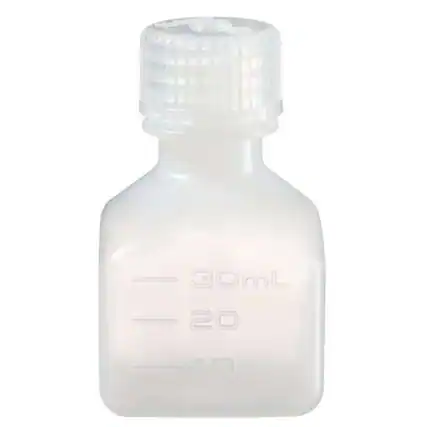 Front. Nalgene - Nalgene HDPE Narrow Mouth Square Bottle - 1 oz. - White - White.