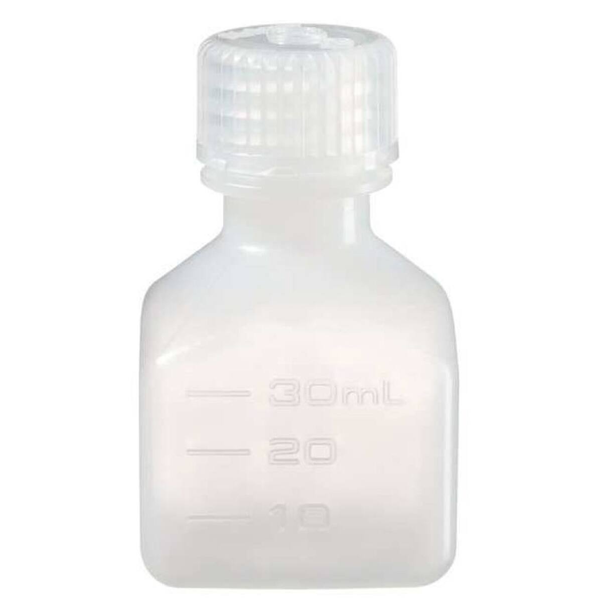 Front. Nalgene - Nalgene HDPE Narrow Mouth Square Bottle - 1 oz. - White - White.