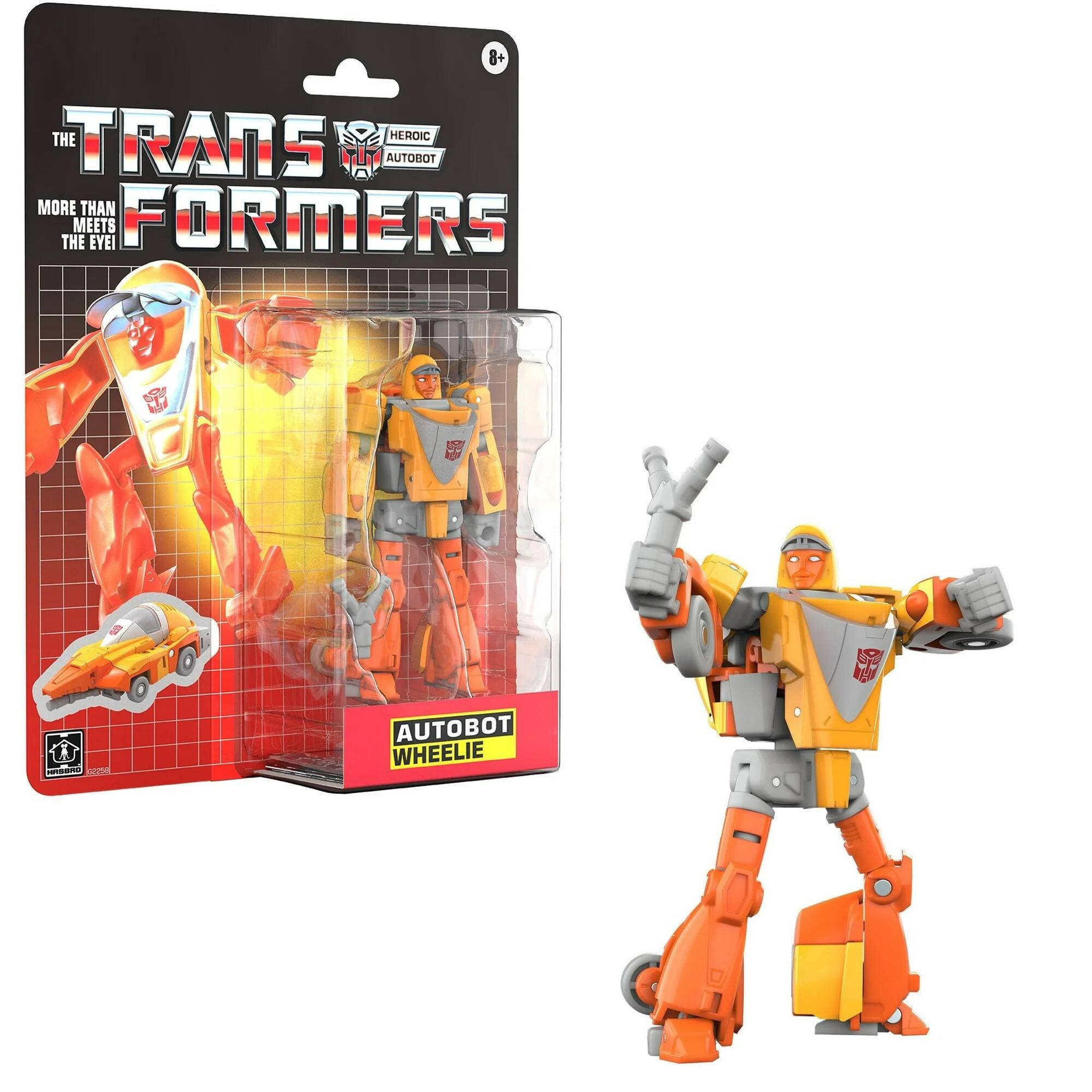 8+ THE HEROIC AUTOBOT MORE THAN MEETS THE EYE! TRANSFORMERS 1 AUTOBOT WHEELIE