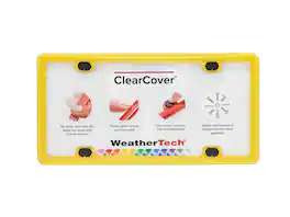 WeatherTech - ClearCover | License Plate Frame with Clear Cover Lens, Multi-Flex Gasket and Stainless Steel Hardware - Yellow