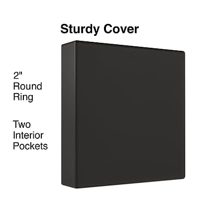 Sturdy Cover

2" Round Ring

Two Interior Pockets