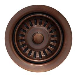 Whitehaus - 3 1/2" Waste Disposer Trim with Matching Basket Strainer - Antique Copper