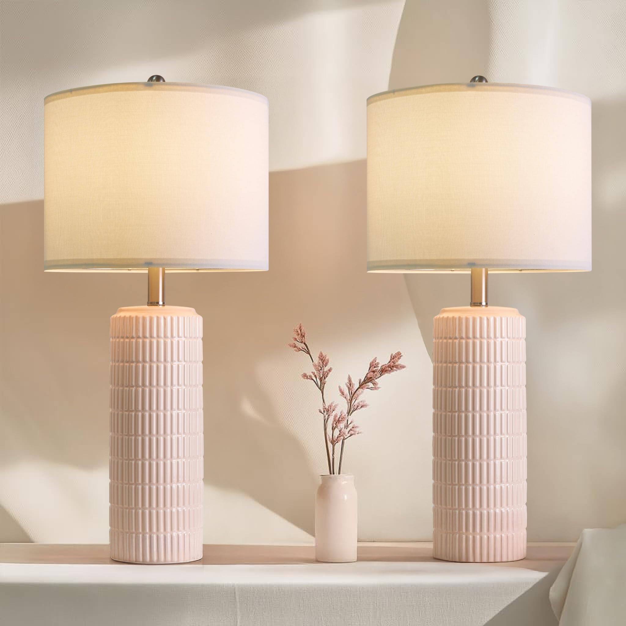 Light Pink - 27.5'' Ceramic Lamps