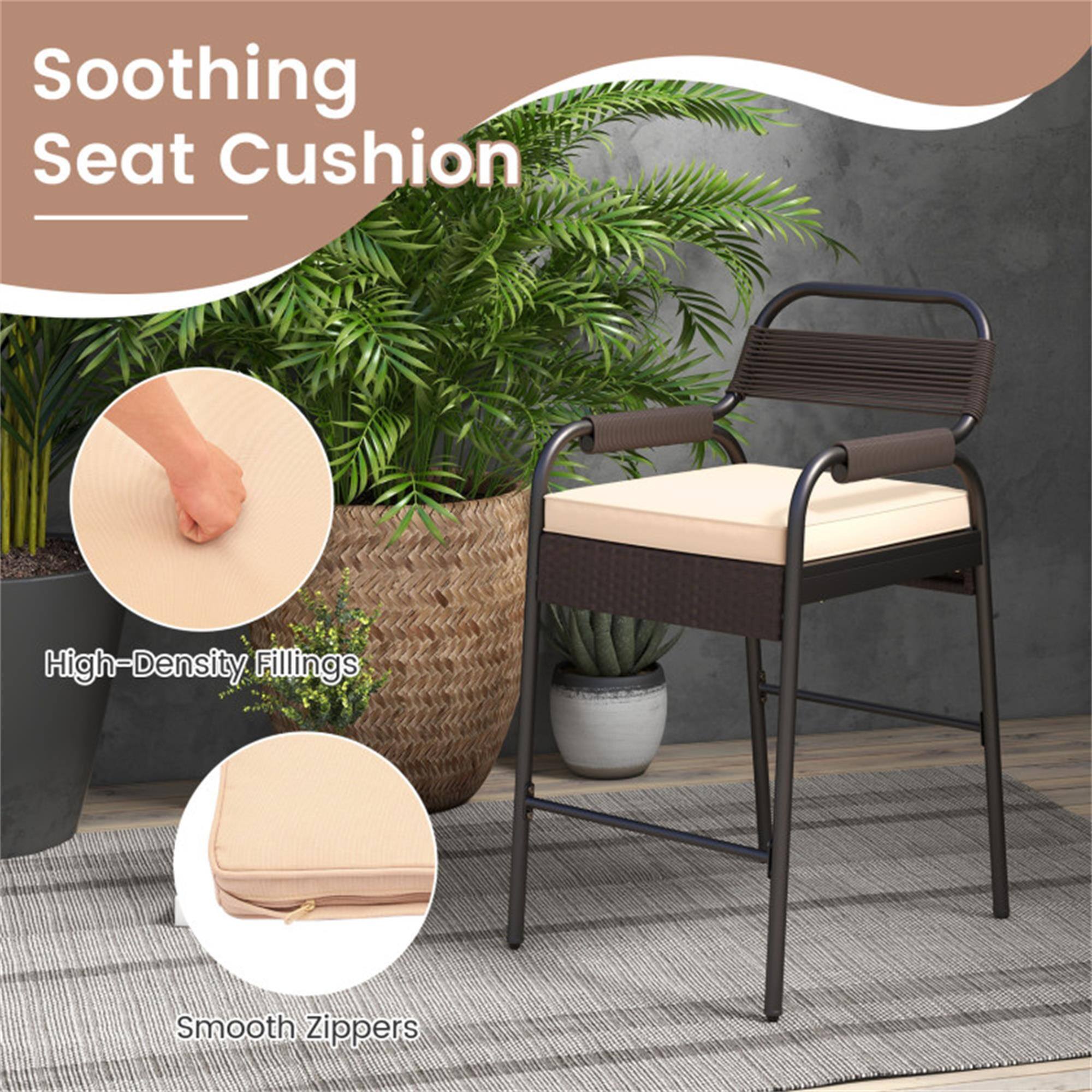 Soothing Seat Cushion  
High-Density Fillings  
Smooth Zippers