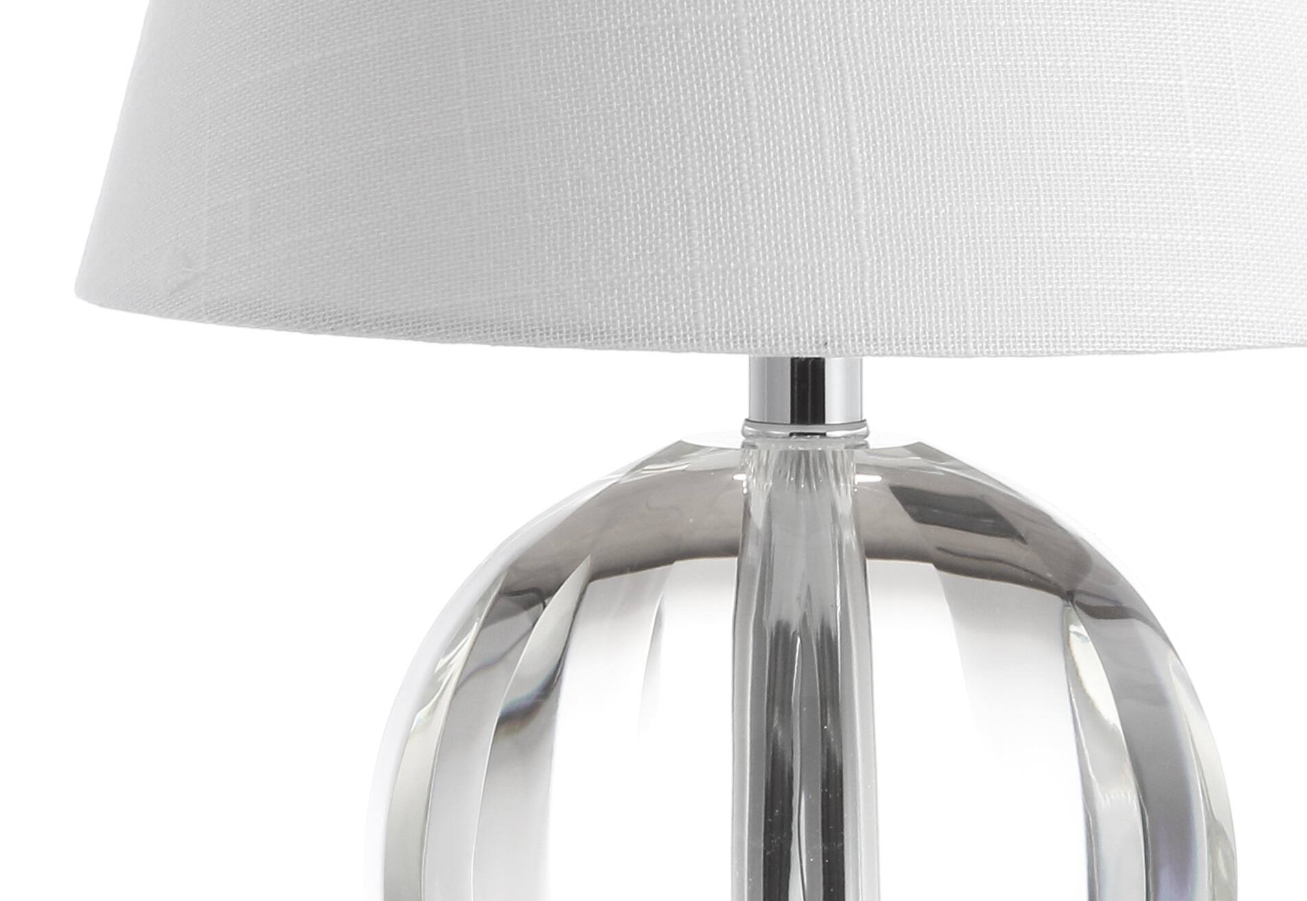 Alt View 4. Jonathan Y - Goddard 16" Crystal Ball/Metal LED Table Lamp, Clear - Clear/White.
