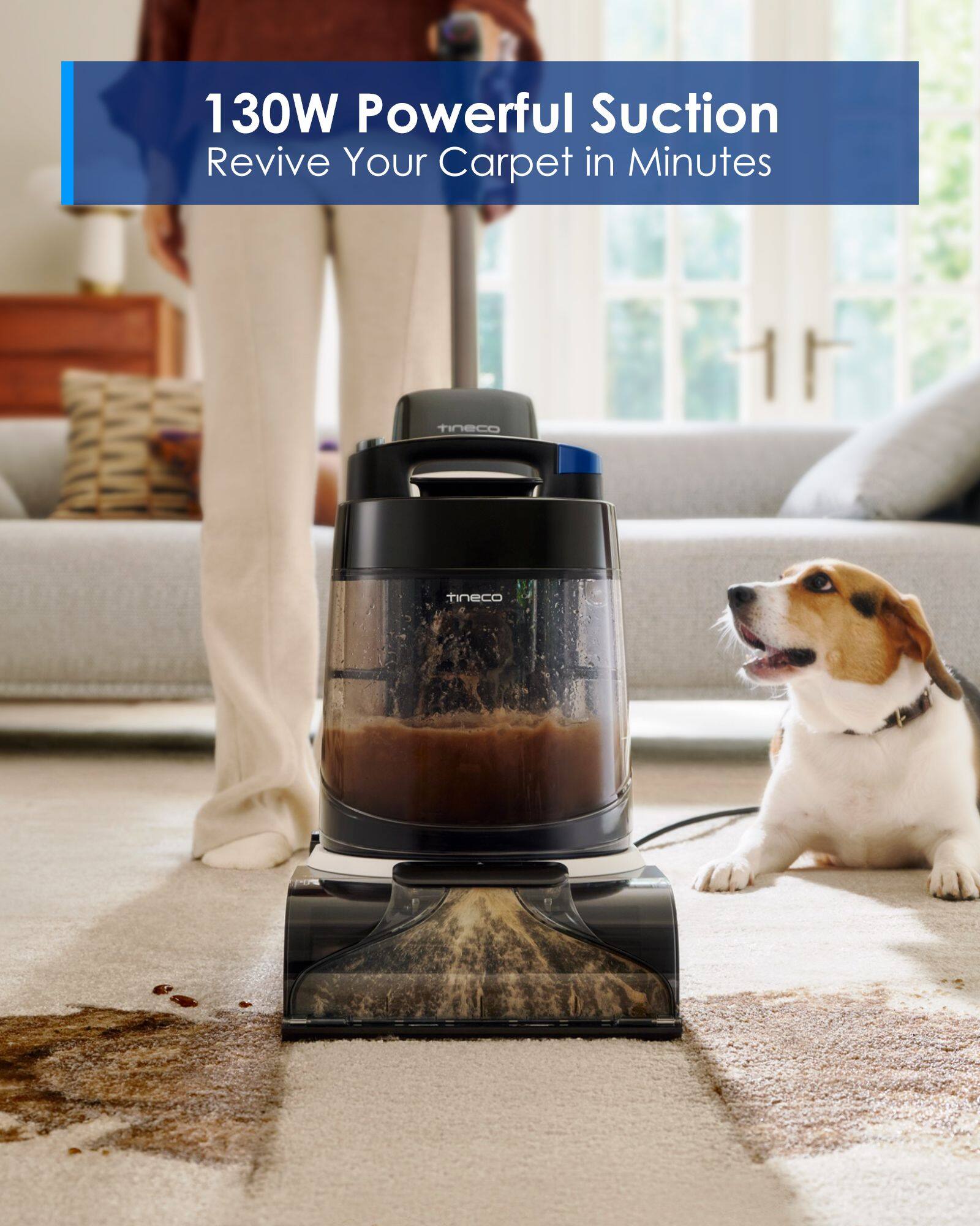 130W Powerful Suction Revive Your Carpet in Minutes

tineco