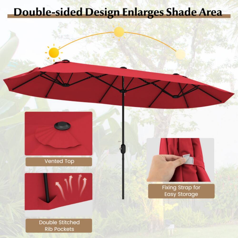 Double-sided Design Enlarges Shade Area  
Vented Top  
Fixing Strap for Easy Storage  
Double Stitched Rib Pockets