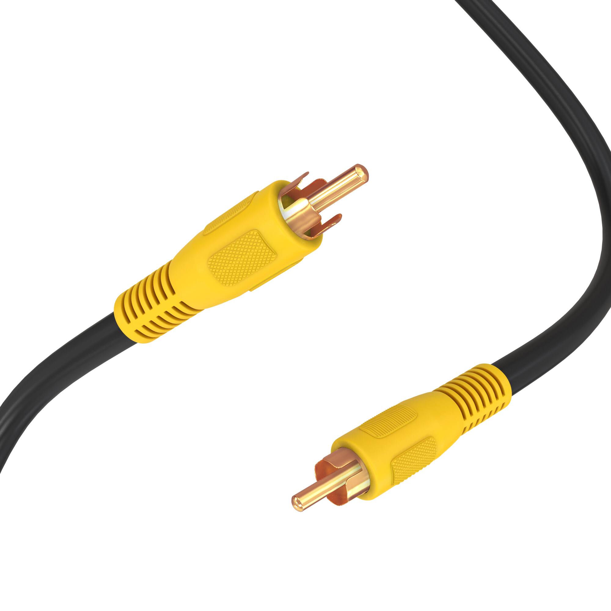 Alt View 1. Cmple.com - RCA Subwoofer Cable 75ft Black S/PDIF Digital Coaxial Audio & Composite Video Cord - Black.