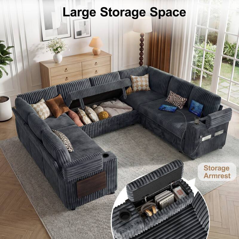 Large Storage Space  
Storage Armrest