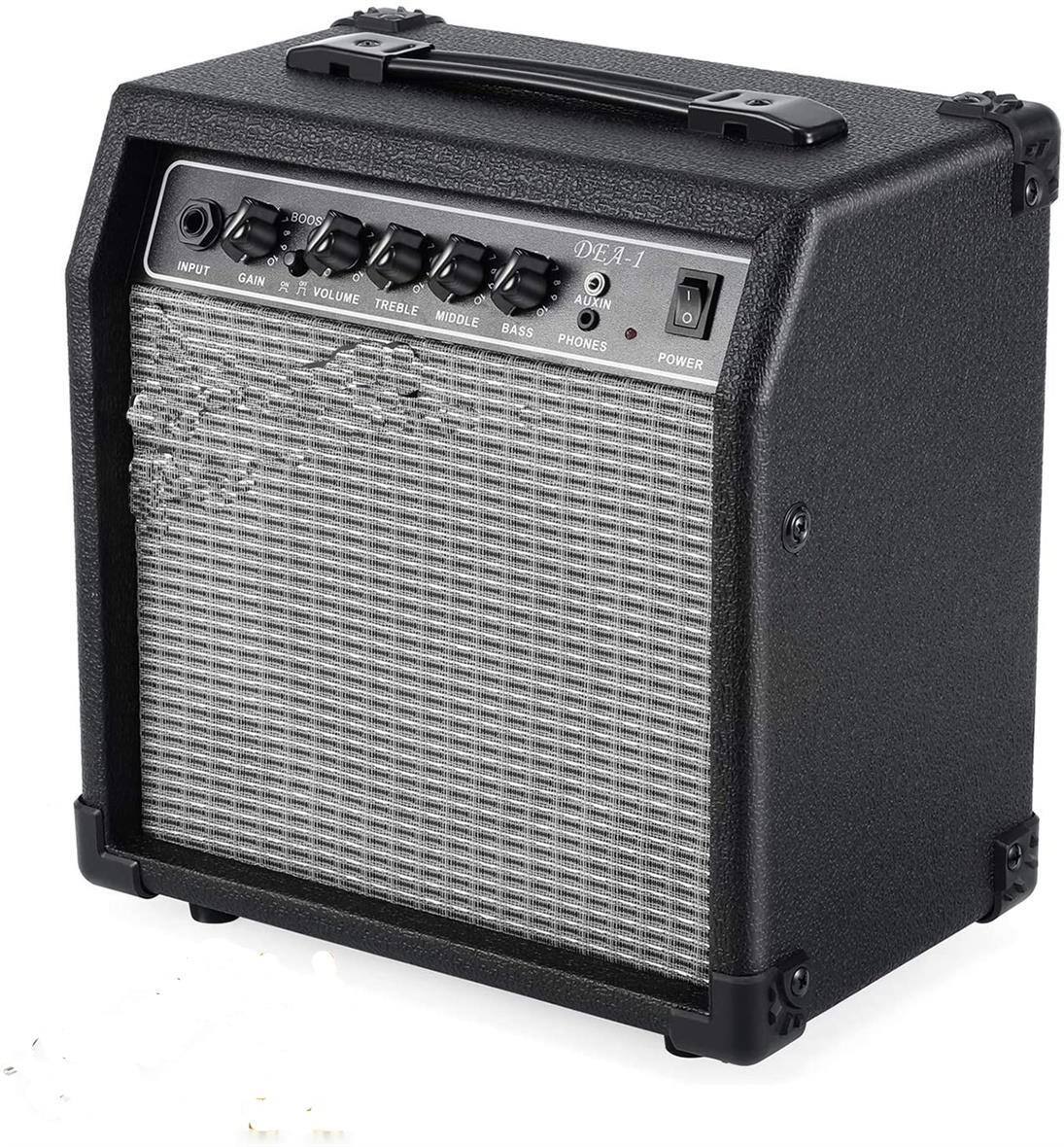 INPUT BOOS DEA-1 GAIN 6 KC A d VOLUME 6 AUXIN : TREBLE MIDDLE o BASS PHONES POWER