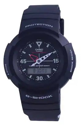Casio - G-Shock Analog Digital Quartz AW-500E-1E Mens Watch Alarm Stopwatch Backlight 200M - Black
