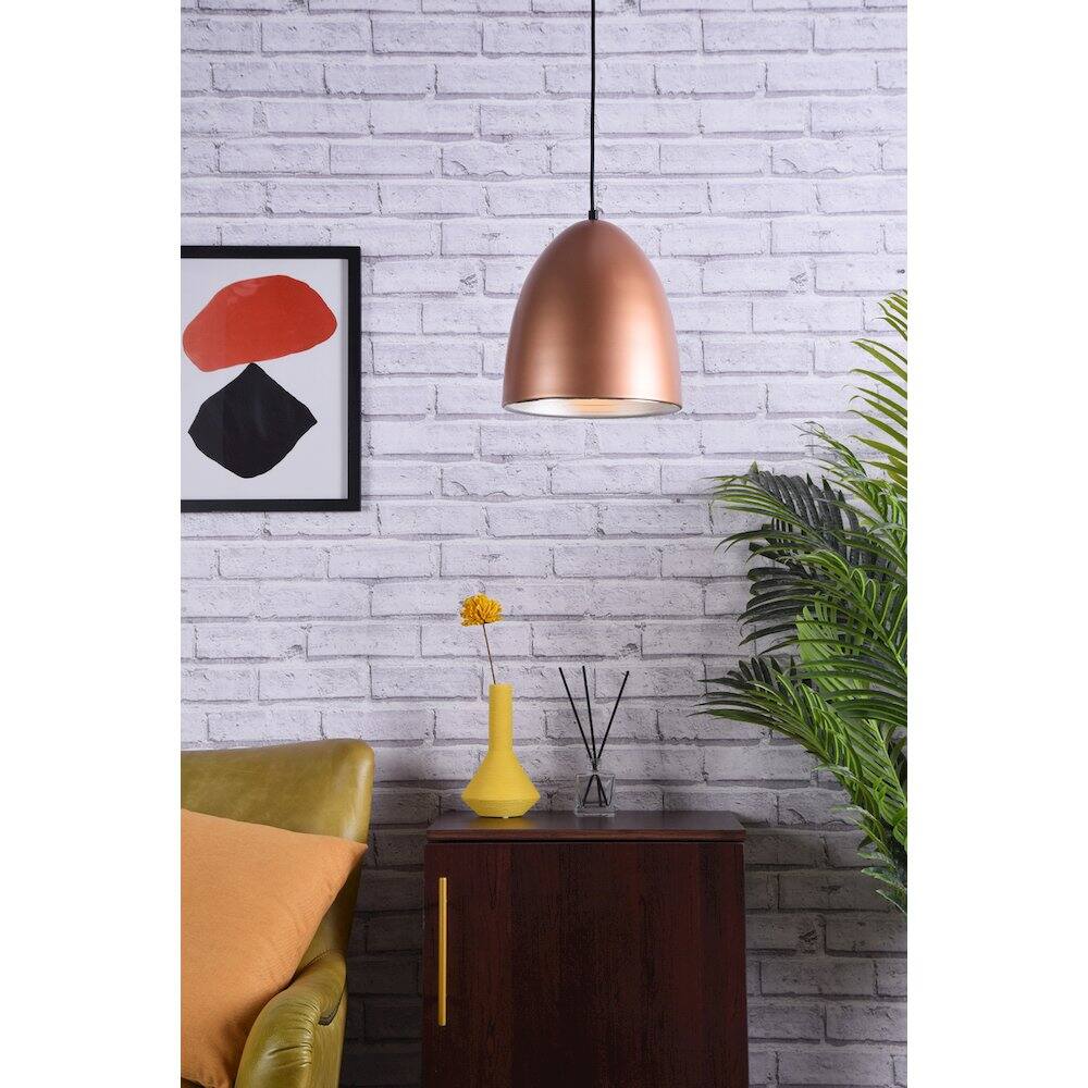 Alt View 4. Living District - Circa 1 Light Honey Gold Pendant - Honey Gold.