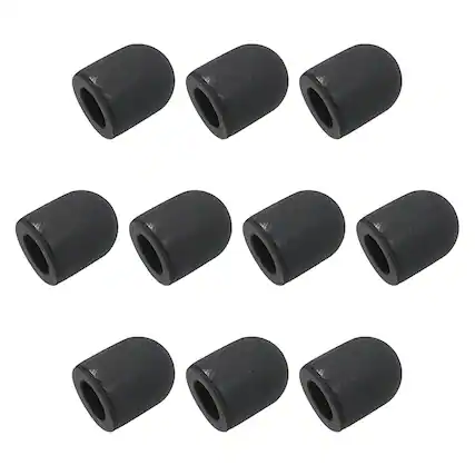 Front. Unique Bargains - 50pcs 5mm Conductive Rubber Fine Tips Soft Universal Replacement for Capacitive Touch Screen Stylus Pen - Black.