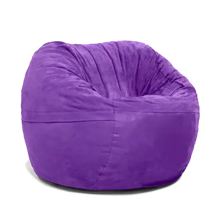 Front. Jaxx - Jaxx Saxx 3 Foot Bean Bag Chair with Removable Cover, Grape - Grape.