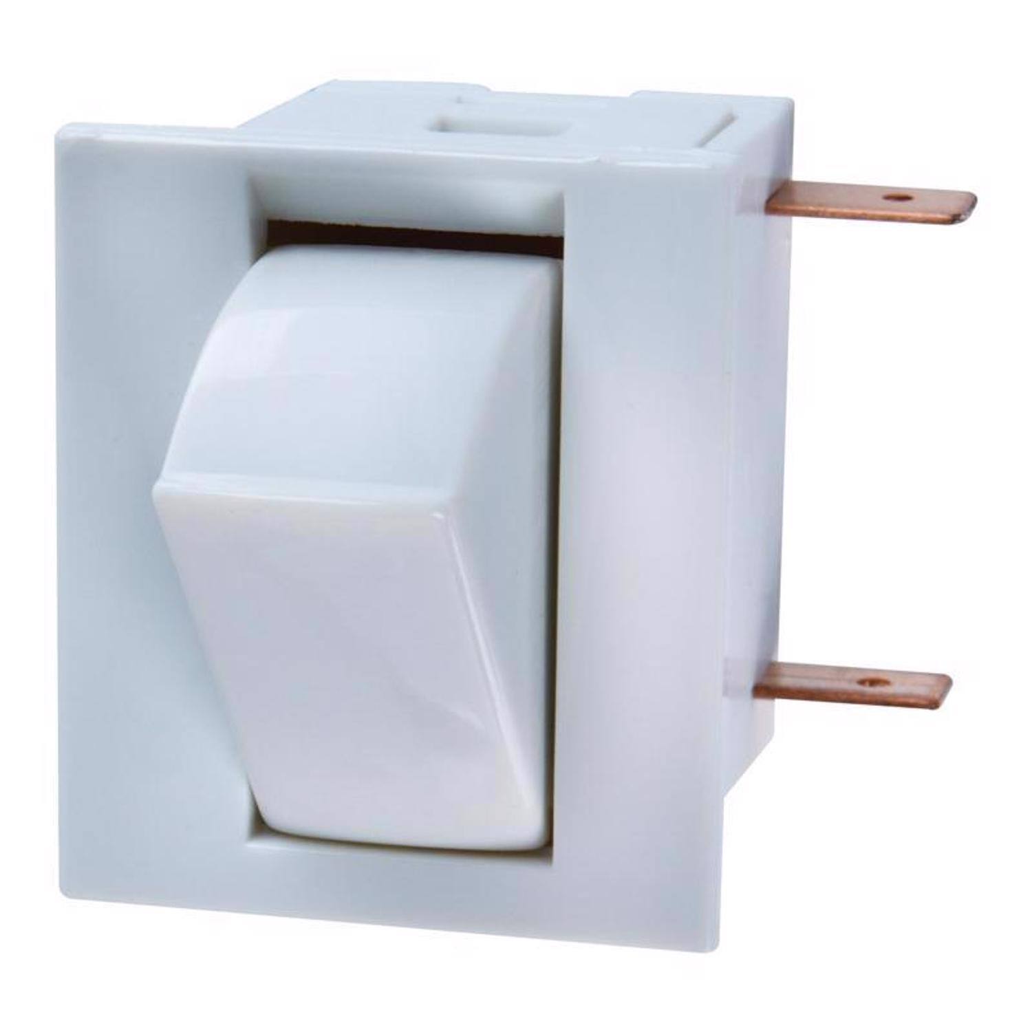 Front. Jandorf - Jandorf 5 amps Single Pole Momentary/Normally On Appliance Switch White 1 pk - White.
