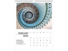 House of Doolittle - 2025 Abstract Architecture 11" x 14" Monthly Wall Calendar - Multicolor
