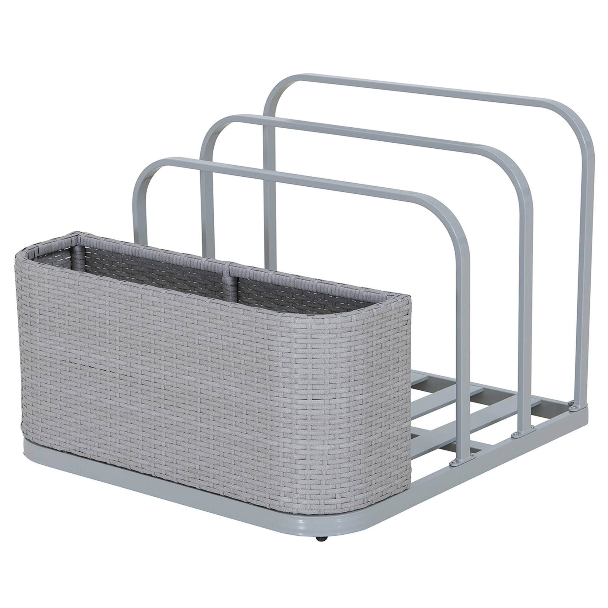 Angle. SUNJOY - Sunjoy Pickford Pool Float Storage Rack (Grey).