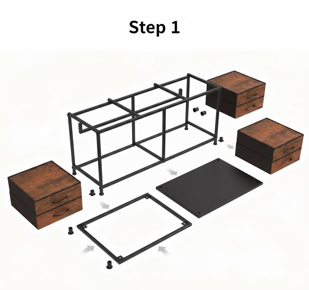 Alt View 2. AOITUN - 5-Drawer Wide Fabric Dresser for Bedroom - Tall Chest Drawer for Small Spaces - brown.