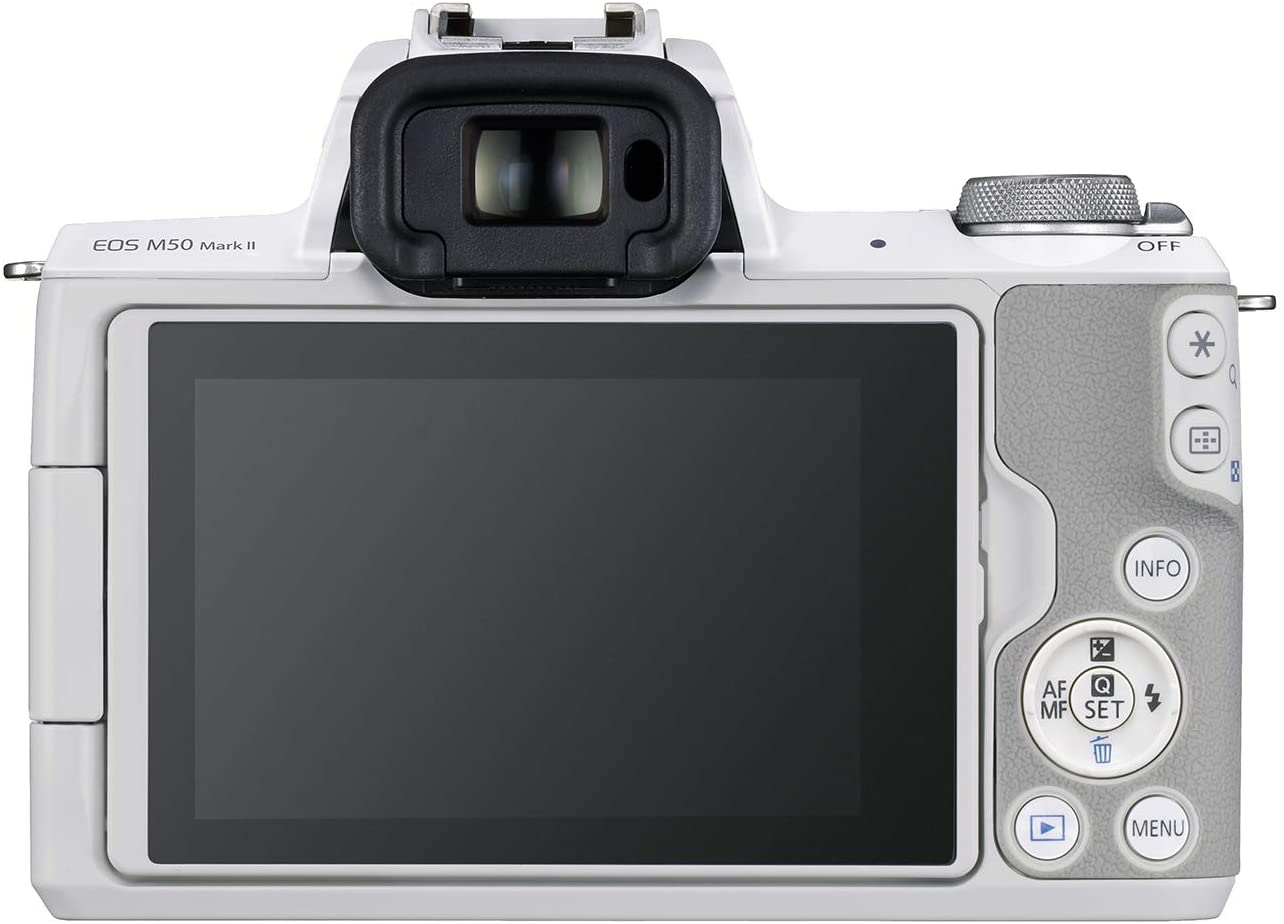 Canon EOS Kiss M2 ホワイト EF-M15-45 IS STM Canon EOS M50 Mark II + EF M 15 45mm is STM Kit White