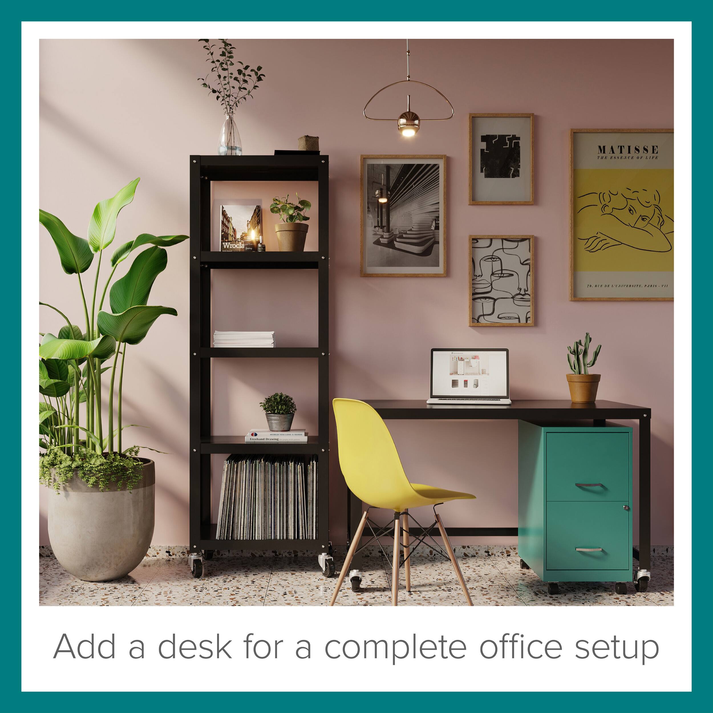 Add a desk for a complete office setup