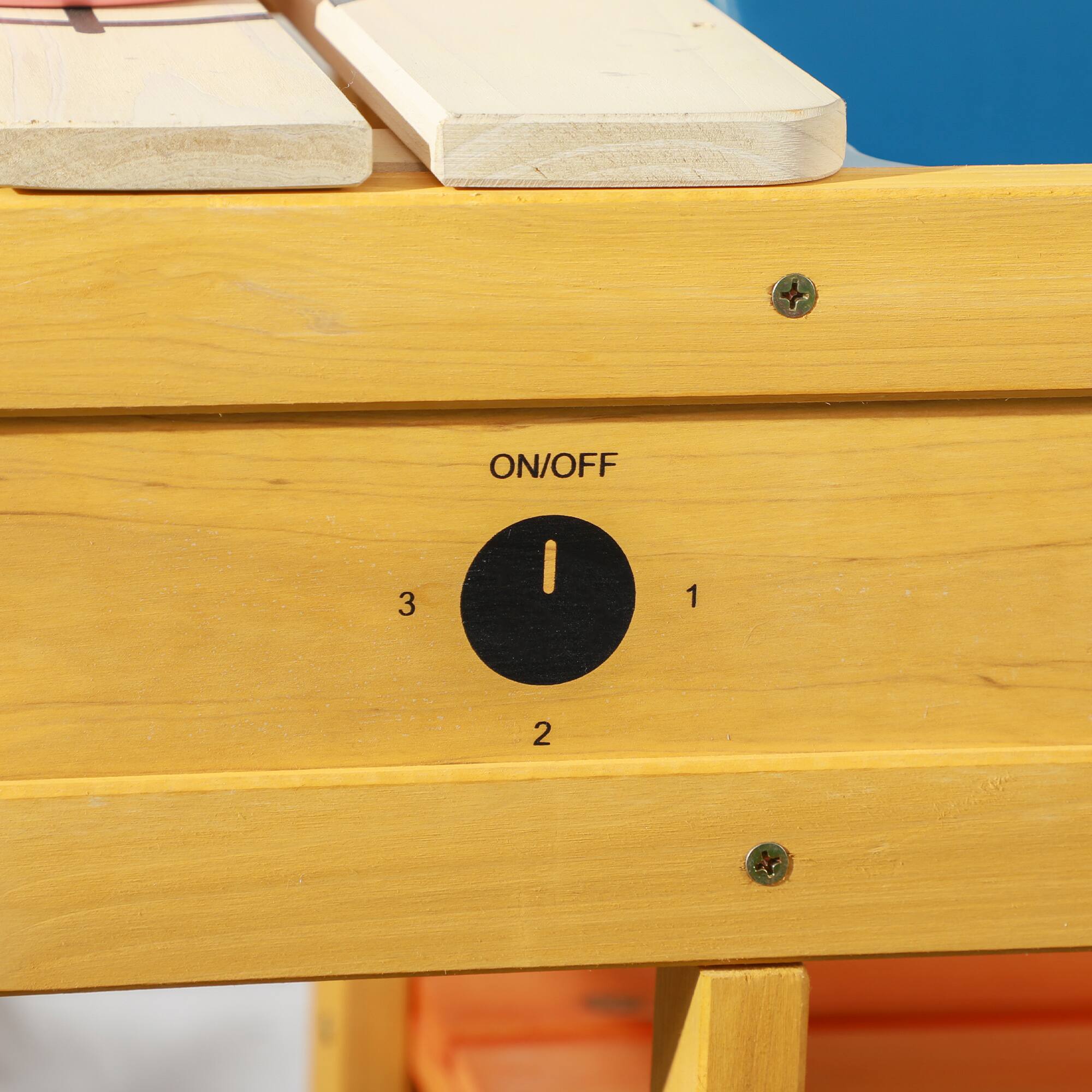 Alt View 2. TinyHomie - Outsunny Wooden Kids Outdoor Mud Kitchen Playset Faucet Sink Storage Shelves 3-8 Years - brown.