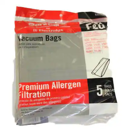 Sanital by Electrolux
Vacuum Bags
golsas para aspiraduras
Sacs d'aspirateurs
Premium Allergen Filtration
filtración de alérgenos de primera calidad
filtration supérieure des allergènes
5 BAGS
5 BOLSAS
5 SACS
Distribuidor by Electrolux Home Products, Inc.
Distribué par Electrolux Home Products, Inc.
Distributed by Electrolux Home Products, Inc.
61701
F&G
63250
600, 800, 1200, 1400, 1900, 2000, 2100, 2300, 5000, 5100