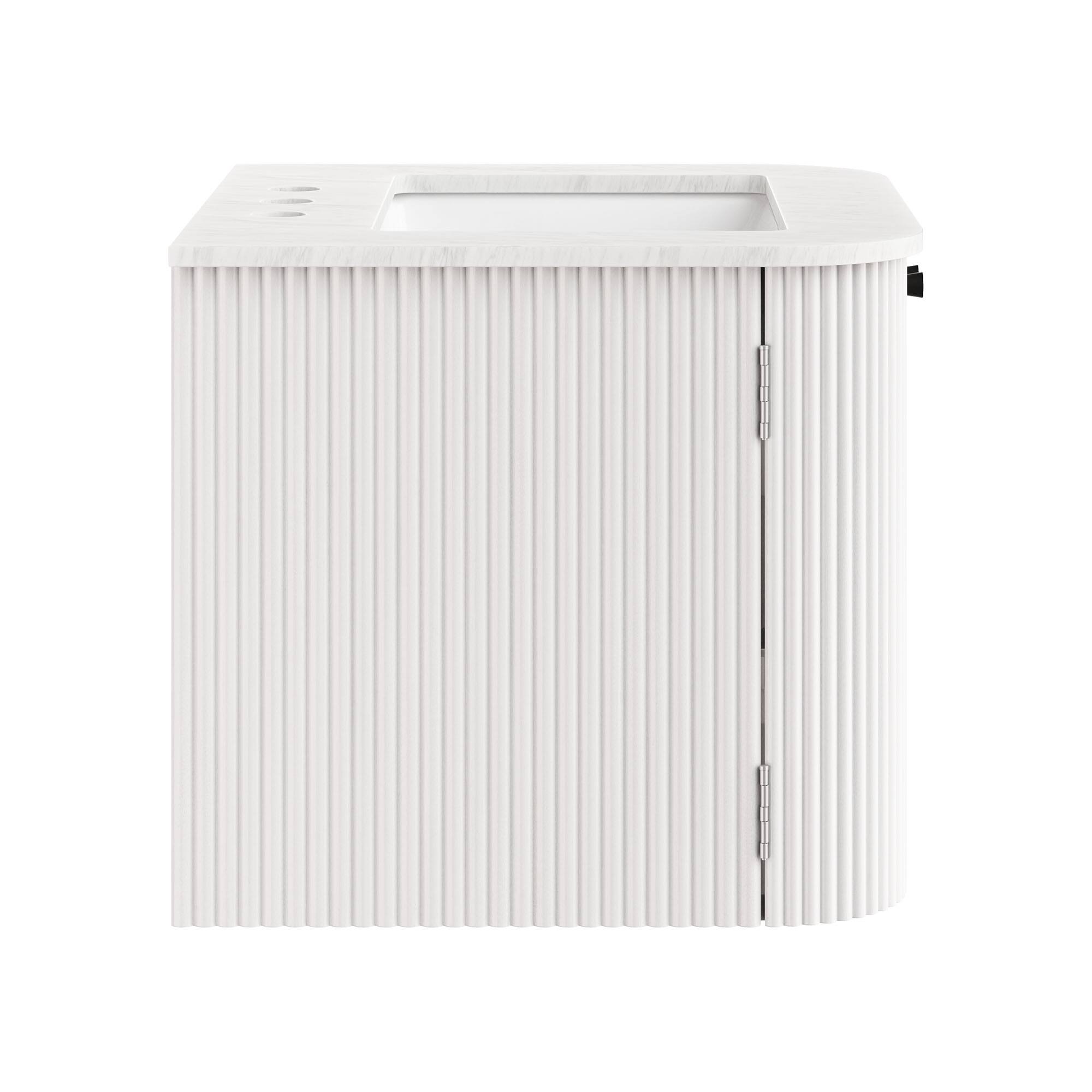 Alt View 2. Modway - Zia Wall-Mount Bathroom Vanity with Marble Sink by Modway - Ivory.