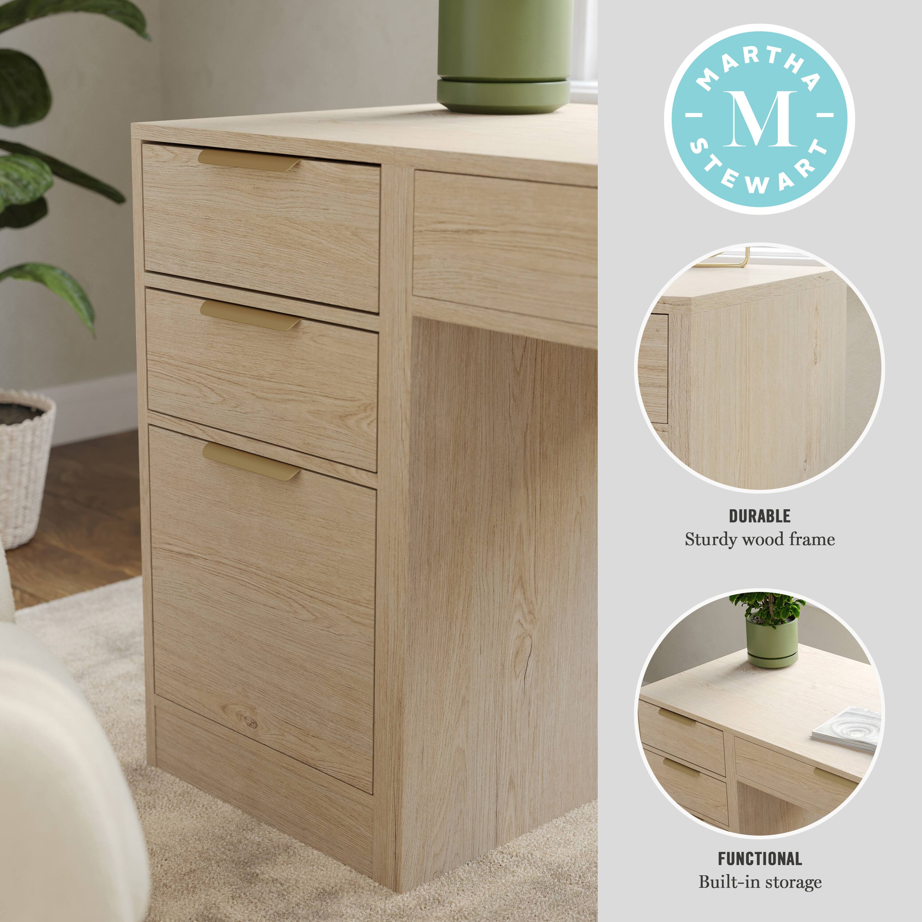 MARTHA STEWART DURABLE Sturdy wood frame FUNCTIONAL Built-in storage