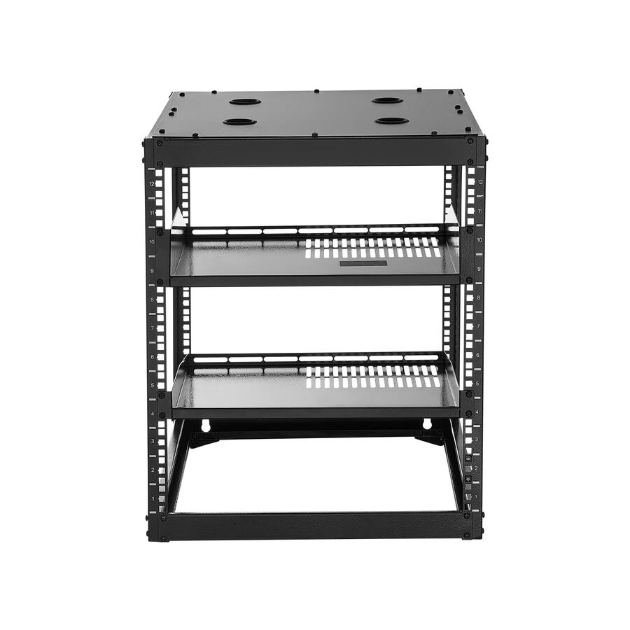 Spt Racks VEVOR 12U Open Frame Network Rack, 23 in Depth, Wall Mounted or Floor ...