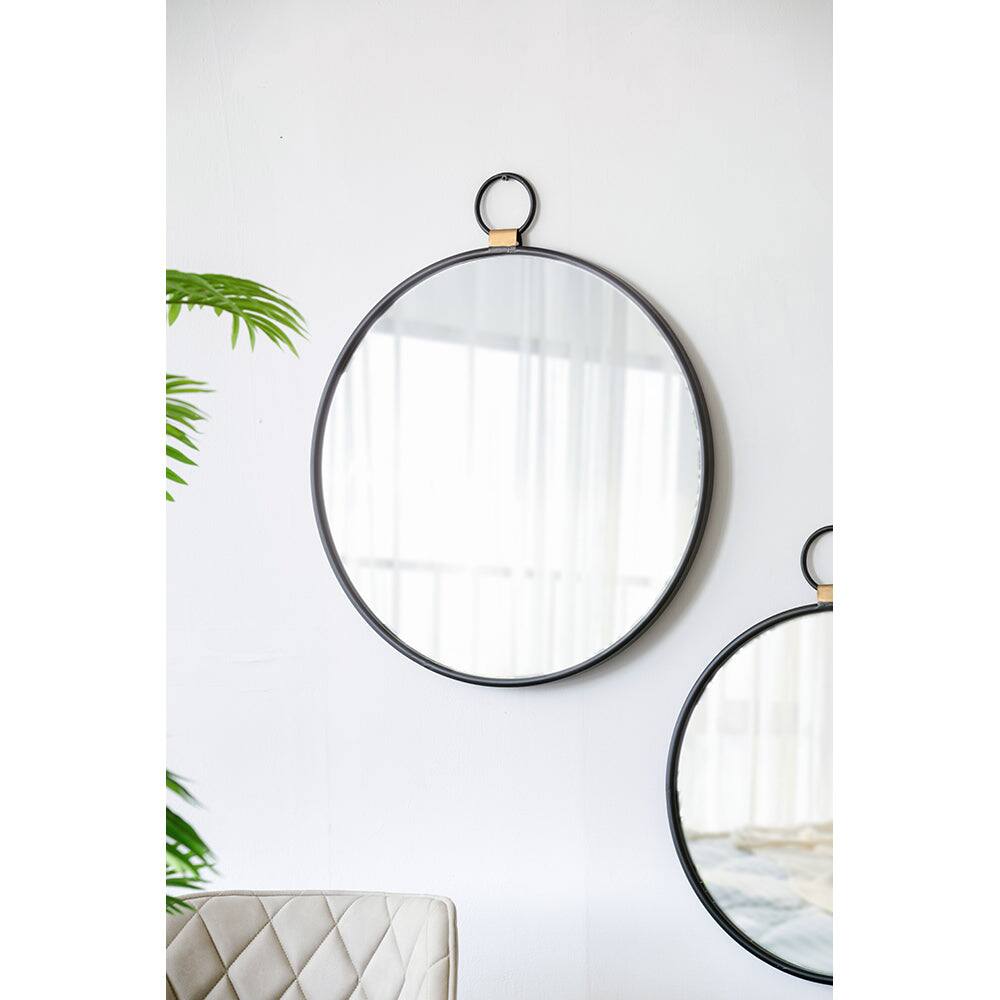 Alt View 1. BreeBe - 24' x 27'  Wall Mirror with Black Frame, Contemporary Minimalist Accent Mirror for Living Room, Foyer, Entryway, Bedroom - Black.