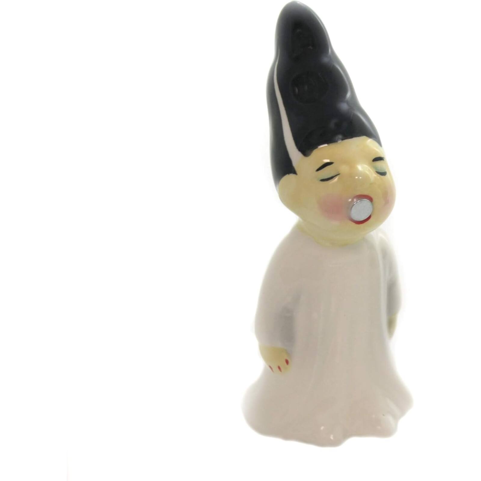 Left. Pacific Trading - Zombie Monster And Bride Kissing Magnetic Ceramic Salt and Pepper Shaker Set - Multicolor.