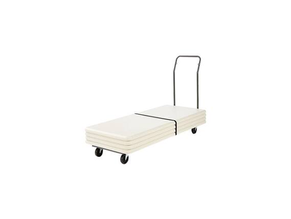 Front. Alera - Alera FTCART Folding Table Cart, 20-1/2w x 72d, Charcoal.