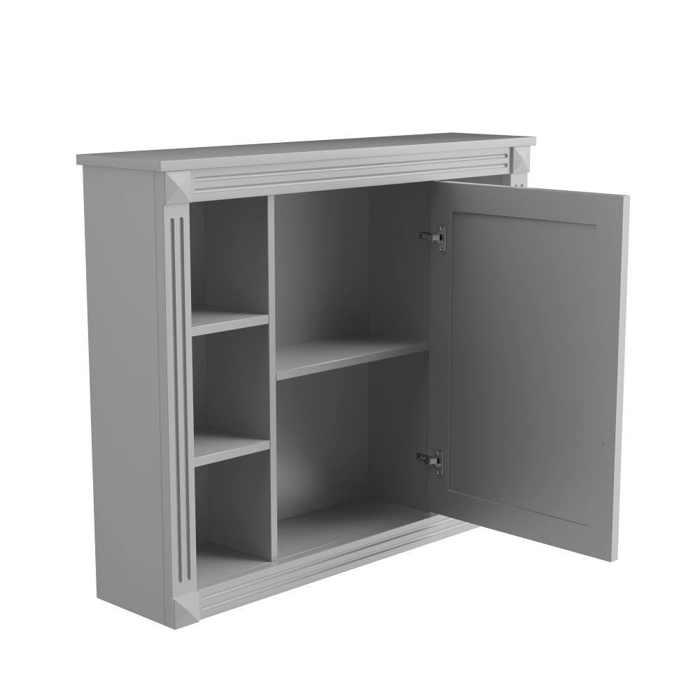 Alt View 8. Loheer - Loheer 36 inch bathroom vanity with sink Grey Modern Solid Wood - Grey.