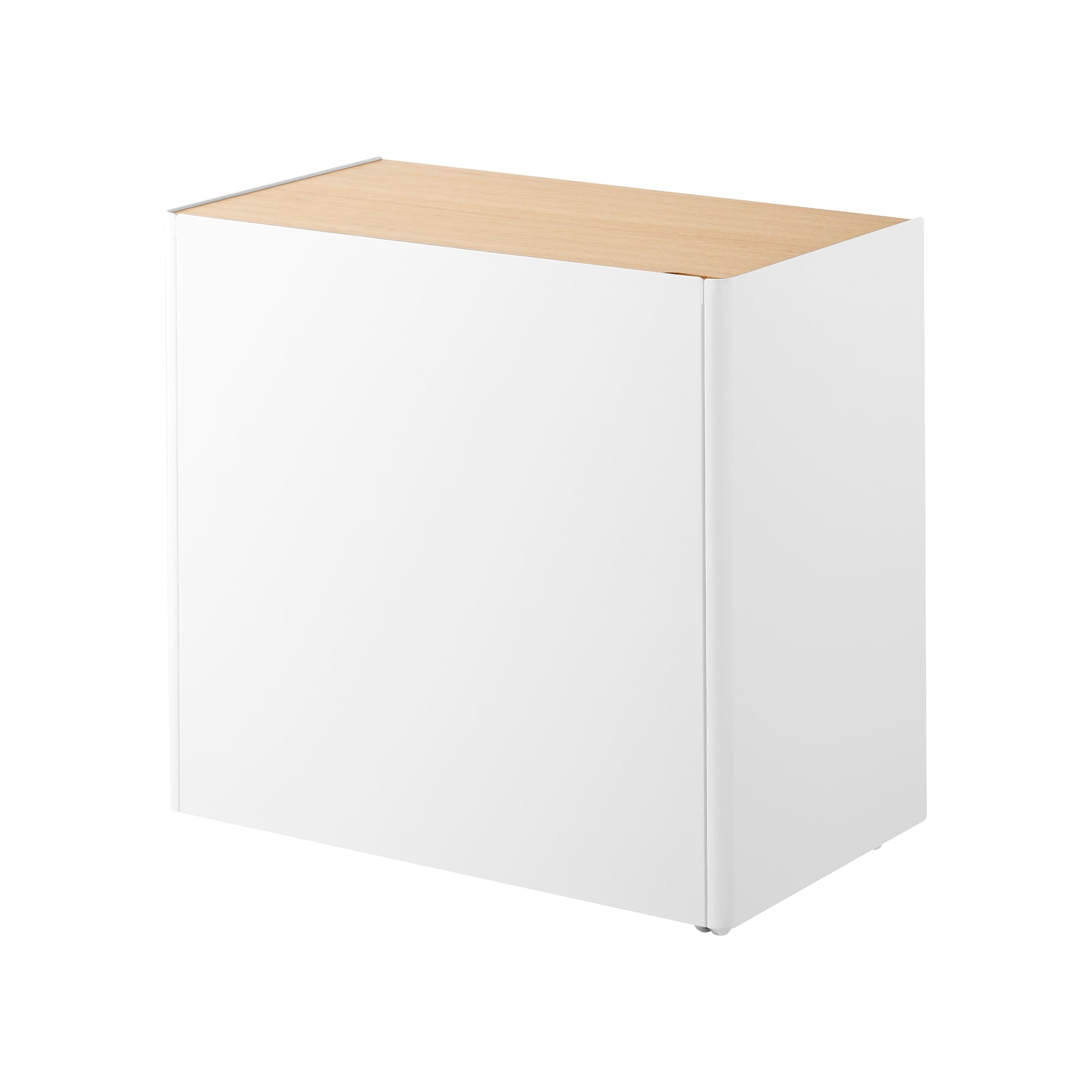 Alt View 7. Yamazaki Home - Mobile Hideaway Storage Cart (23" H) - Steel + Wood - White.