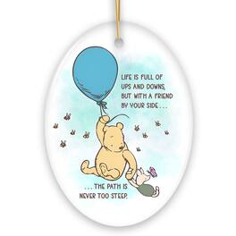 OrnamentallyYou - Lifes Ups and Downs are Easier With a Friend Ornament Cute Bears Uplifting Quote Gift Oval - Multi-colored
