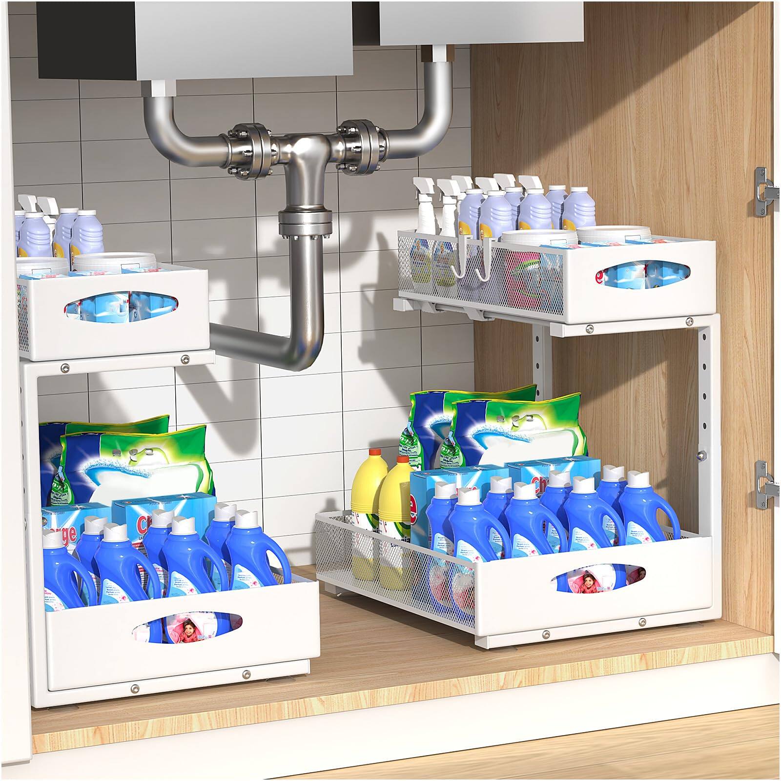 White 2 Pack, Large-12.2in Wide