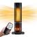 Front. Sugift - 1500W Oscillating Ceramic Tower Electric Space Heater with Remote - Black.