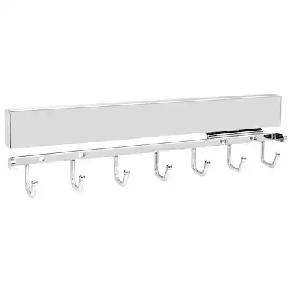 Front. Rev-A-Shelf - Rev-A-Shelf Sidelines 14" Deluxe Belt Rack Organizer, Chrome, CBRSL-14-CR-1 - Chrome.