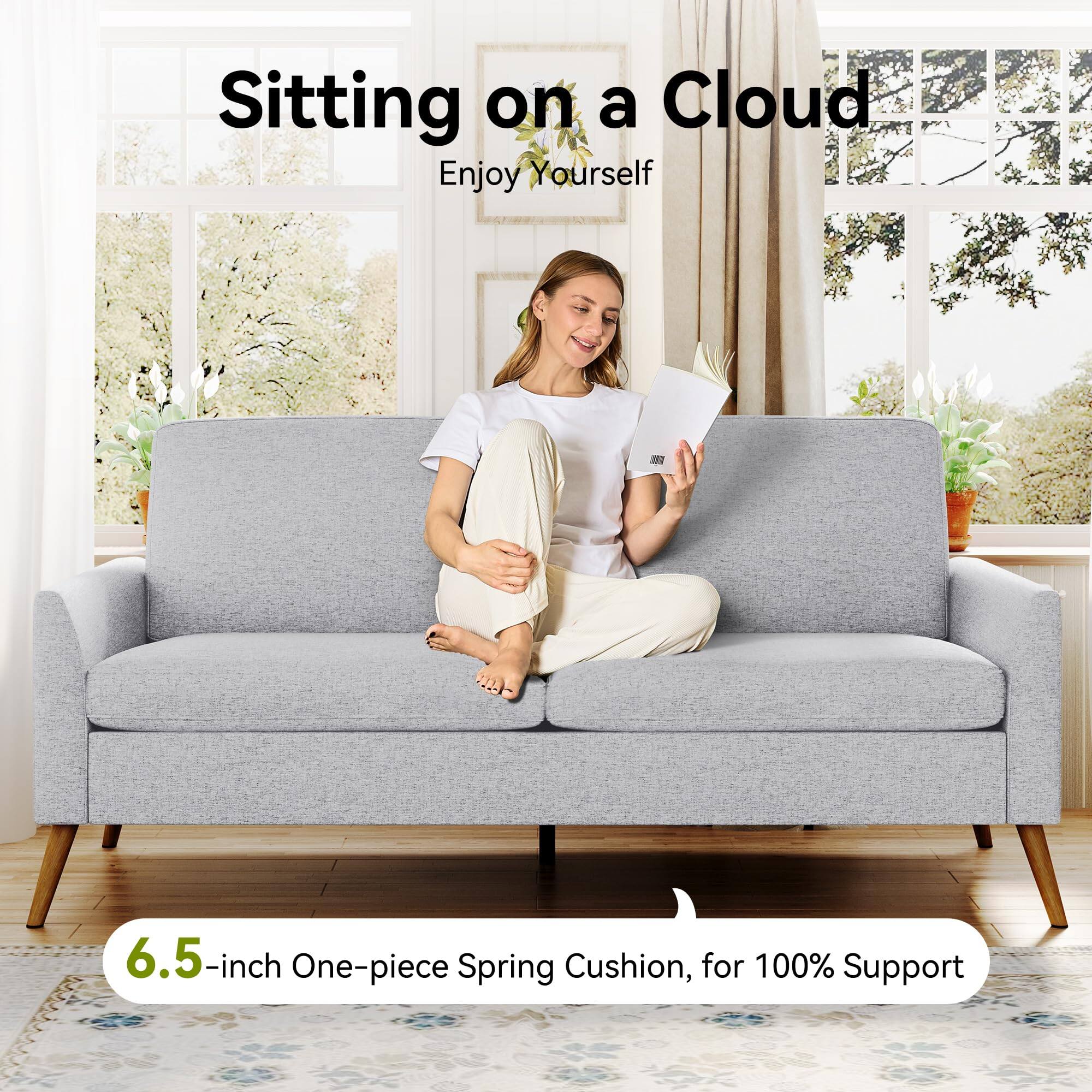 Sitting on a Cloud  
Enjoy Yourself  

6.5-inch One-piece Spring Cushion, for 100% Support