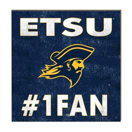 Jardine - ETSU Buccaneers 10" x 10" #1 Fan Plaque - Navy