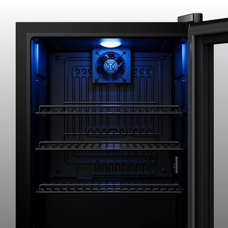 Alt View 1. Yeego - Yeego 85 Cans Beverage Cooler, 2.19 cu.ft. Beverage Refrigerator with Glass Door for Home/Dorm/Office, Black - Black.