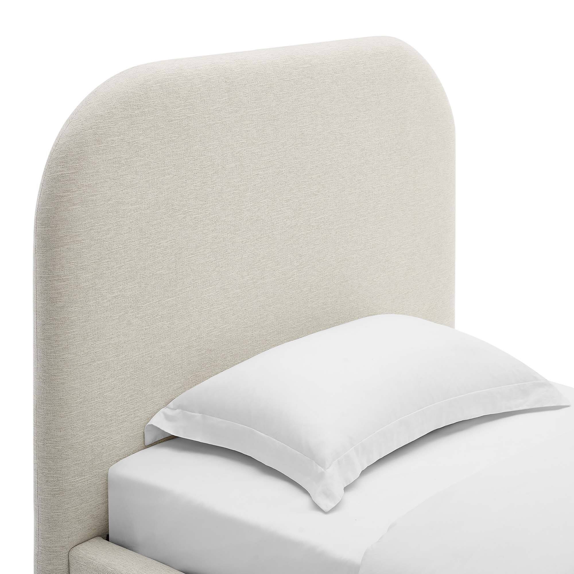 Alt View 4. Modway - Sienna Performance Velvet King Platform Bed - White.