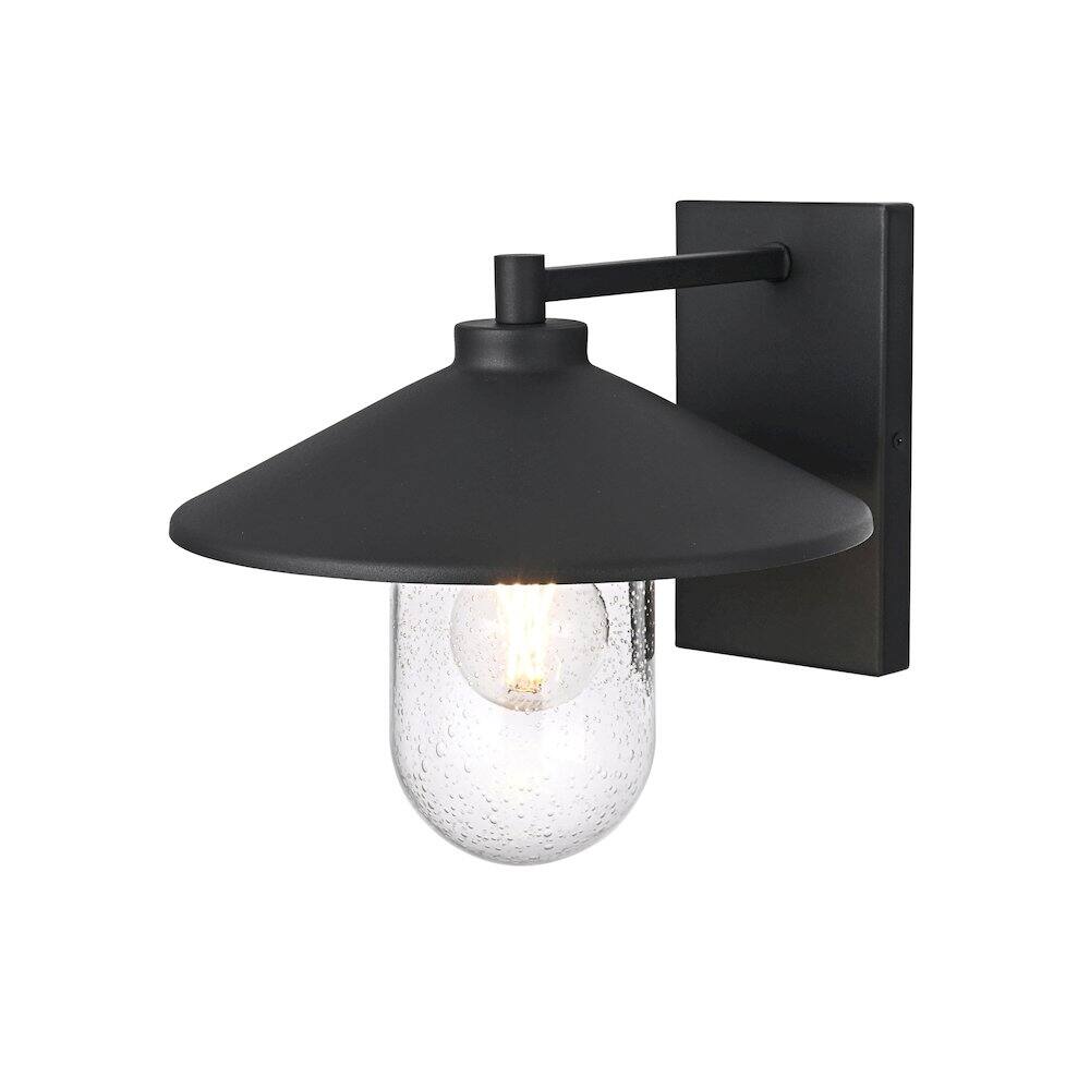 Angle. Elegant Lighting - Scott 10 Inch Outdoor Wall Sconce In Black - Black.