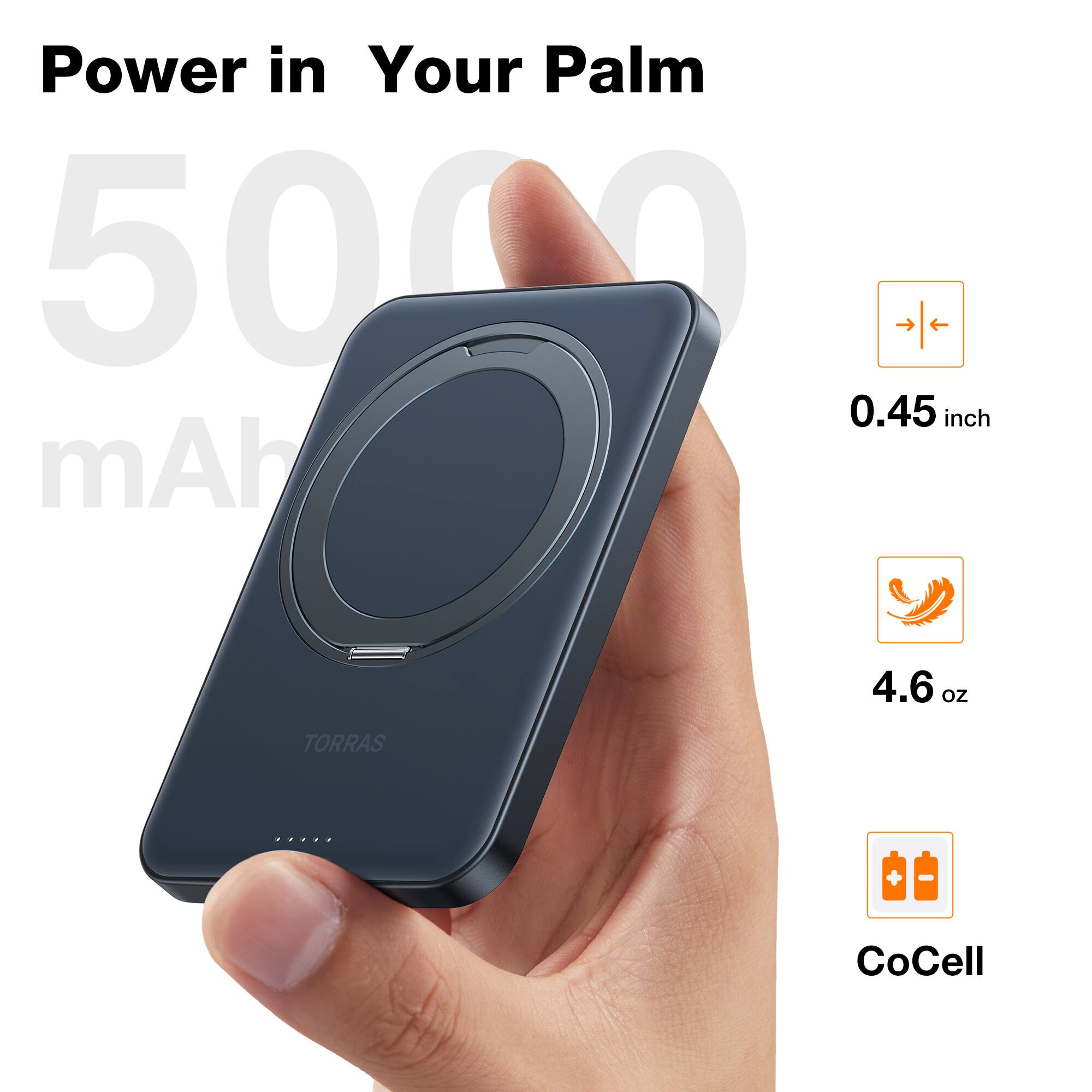 Power in Your Palm 5000 mAh 4.6 oz TORRAS CoCell